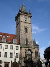 Башня ратуши на Староместской площади. Фотография