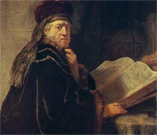 «Учёный». С картины Рембрандта, XVII в. 