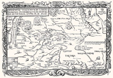 Карта России, составленная Герберштейном