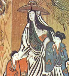 Японская дама с многочисленными детишками. Вотивная картина из храма Итидзо, неподалеку от Химэдзи