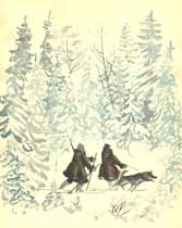 Иллюстрация В.Курдова к собственной книге «Пограничники» (1936)