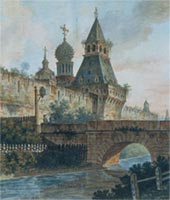 Ф.Я.Алексеев, ученики. Никольские ворота Китай-города. 1800-е гг.