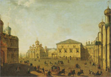 Ф.Я.Алексеев. Соборная площадь в Московском Кремле (фрагмент). 1800-е гг.