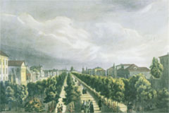 О.Кадоль. Тверской бульвар. 1825 г.