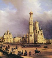 Г.Чернецов. Парад в Кремле в 1839 году (фрагмент)