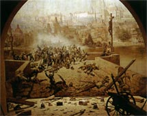 Битва на Карловом мосту в 1648 г. Ил. из кн.: Сульяно К. Прага (М., 2002)