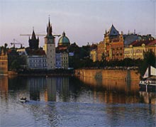 Закат над Влтавой. Старый Город. Фотография