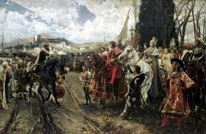 Ф.Прадилья. Сдача Гранады, 1882 г.