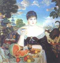 Русский самовар и английский чайник, век XIX